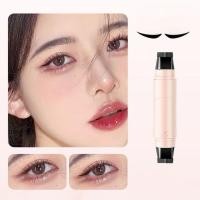 ราคา Dorisna Rotate Eyeliner Integrated Black Brown Dual DIY Eyeliner Wing Stencil Waterproof Smudge proof Eyeliner (24776597880)