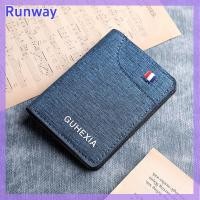 ราคา RunwayRendezvous 1ชิ้นกระเป๋าสตางค์ผู้ชายแบบมินิมินิมอลแบบสั้นผ้าแคนวาสบางพิเศษกระเป๋าเงินแบบสั้นทำจากหนังสำหรับผู้ชายคลิปหนีบเงิน (24915450339)