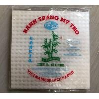 ราคา ใบเมี่ยง แผ่นเมี่ยง แผ่นแป้ง แบบกลม เหลี่ยม ใช้ห่อสลัดโรล ปอเปี๊ยะสด นำเข้าจากเวียดนาม ขนาด 22 ซม 500 กรัม ตราต้นไผ่ (6138988723)