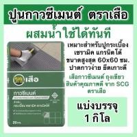 ราคา แบ่งขาย 1กิโล ปูนกาวซีเมนต์ ปูกระเบื้อง ตรา เสือ ถุงสีเขียว (23025533548)