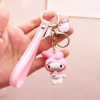 ราคา Kawaii Sanrio Keychain Cartoon Kuromi My Melody Cinnamoroll Doll Cute Bags Pendant Car Key Ring Holiday Gift (17696929149)