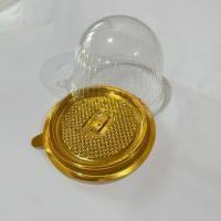 ราคา กล่องเค้กส้ม E 77 ฐานน้ำตาล ฐานทอง แพ็ค 25 ชุด กล่องฝาโดมใส เค้กส้ม E 77 กล่องเค้ก ฐานทอง (22834372258)