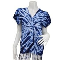 ราคา เสื้อมัดย้อมคอกะเหรี่ยง งานHandmade วีหน้าวีหลัง (11263519775)