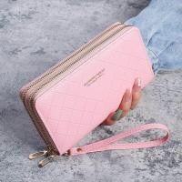 ราคา กระเป๋าสตางค์หนัง PU ความจุขนาดใหญ่ กระเป๋าถือแบบถือได้ กระเป๋าใส่โทรศัพท์มือถือแบบซิปคู่ กระเป๋าสตางค์ผู้หญิงสไตล์เกาหลี กระเป๋าสตางค์แบบยาว (21714875969)