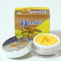 ราคา ครีม ครีมขมิ้นเฮิร์บ เฮอร์เบิล ครีมสมุนไพรขมิ้น HERBAL TURMERIC HERBAL CREAM ปริมาณ 5 กรัม (22024886072)