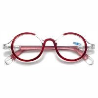 ราคา แว่นสายตายาวแบบเต็มกรอบสำหรับผู้หญิงและวินเทจผู้ชายกรอบทรงกลมฤดูใบไม้ผลิแว่นตาอ่านหนังสือด้วยกรอบป้องกันแสงสีฟ้าเกรดกรอบแว่นสีแดงกรอบสีฟ้ากรอบสีดำกรอบกึ่งโปร่งใส (23053570200)