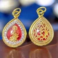 ราคา จี้พระพิฆเนส เลี่ยมล้อมเพชร สีประจำวันเกิด เทพแห่งโชคลาภ ความอุดมสมบูรณ์ (22457192277)