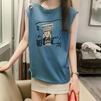 ราคา เสื้อกล้ามแขนกุด สไตล์เกาหลี ลายกราฟฟิค สีเขียวทหาร (23391084786)