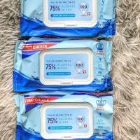 ราคา ทิชชู่เปียก แอลกอฮอล์ 75 100 แผ่น 3 ห่อ 79 บาท 1 ห่อ 29 บาท (24732470824)