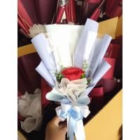 ราคา ช่อดอกกุหลาบ 1ดอก ช่อขนาดเล็ก ใส่ธนบัตร 3ใบ แบงค์20 100 (18445524992)