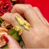 ราคา แหวนทองเหลืองพญานาค ฟรีไซส์ ทองเหลืองแท้ งานดิบไม่ได้ชุบ ทองเหลืองโบราณ เสริมสิริมงคล พร้อมส่ง (22108611789)
