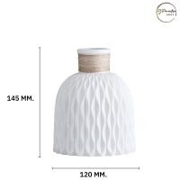 ราคา แจกันดอกไม้ แจกันดอกไม้พลาสติกสีขาว กระถางดอกไม้ ตกแต่งห้องนั่งเล่น แจกันต้นไม้ แจกันตกแต่งดอกไม้แห้ง แจกันกลมรูปโดนัท นอร์ดิก (23977895649)