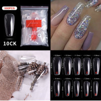 ราคา PVC ต่อเล็บทรงบัลเล่ต์ เล็บปลอมทรงบัลเล่ต์ pvc10 และ pvc17 (16461682934)