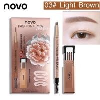ราคา Novo Fashion Brow No 5146 ดินสอเขียนคิ้ว ไส้ดินสอ บล็อกคิ้ว 3 ชิ้น ของแท้ พร้อมส่ง (24232770418)