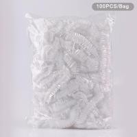 ราคา TELV 100 ชิ้น เซ็ตหมวกอาบน้ําแบบใช้แล้วทิ้งพลาสติกกันน้ําหมวกสีชมพู Spa Salon โรงแรมย้อมผมผู้หญิงผมหมวกห้องน้ํา (24934675808)