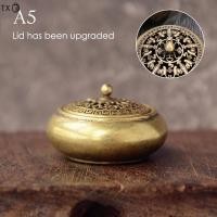 ราคา TX กระถางธูปทองเหลืองขนาดเล็กลายดอกบัว Jiuding (23453381415)