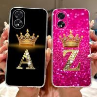 ราคา เคส A18สำหรับ Oppo เคส A38 Oppo CPH2579ตัวอักษรครอบเคสโทรศัพท์ซิลิโคนใสสำหรับ Oppo A38เคสนิ่ม OppoA38 18 OppoA18 (23389725523)