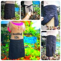 ราคา ผ้ากันเปื้อน แบบครึ่งตัว ครึ่งท่อน ผ้าสีพื้นสีดำล้วน ผ้าร่มไม่หนามากใส่สบาย มี 2กระเป๋าช่องใหญ่พร้อมซิป 2กระเป๋าเล็กด้านข้างพร้อมซิป (15620466054)