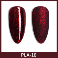 ราคา สีทาเล็บเจล สีโทนแดงเลือดนก แดง 18 เฉดสี PLA Set แบรนด์ AS สีเจล คุณภาพดี (19354189712)