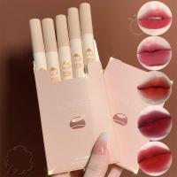 ราคา 5pcs set lipstick matte waterproof lip gloss set lip clay lipstick lipstick matte lip glaze long lasting color lip gloss waterproof moisturizing non fading non sticky cup lipstick (24554599441)