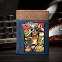ราคา กระเป๋าสตางค์ผู้ชาย Vault Super Marioกระเป๋าสตางค์ผ้ายีนส์ Tri Fold ทนทานพร้อมช่องใส่บัตร (24793365654)