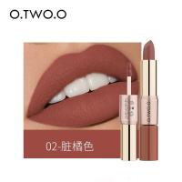 ราคา O TWO O lipstick 12 Color Cosmetics Matte Lipstick 2 In 1 (24465223312)