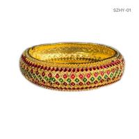 ราคา กำไลทองลงยาลายไทย ใส่คู่ชุดไทย ดีไซน์โบราณ หรูหราแบบไทยแท้ (24975085375)