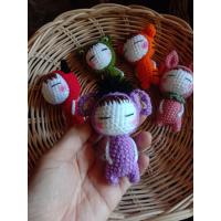 ราคา ตุ๊กตาแก๊งค์เด็กขี้เซา งานถักโครเชต์แบบพวงกุญแจน่ารัก (14359995270)