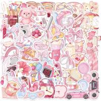 ราคา 1 แพ็ก 50 ชิ้น สีชมพู การ์ตูน น่ารัก สติ๊กเกอร์ ใช้ตกแต่งกระเป๋าเดินทาง เคสไอแพด แก้วน้ำ เคสโทรศัพท์ แล็ปท็อป กีตาร์ (24176161023)