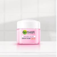 ราคา แท้ การ์นิเย่ สกิน แนทเชอรัล ซากุระ โกลว์ ไฮยาบูรอน เซรั่ม ครีม SPF30PA 18ml (25001250586)