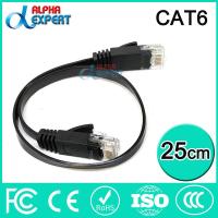 ราคา สายแลน CAT6 แบบแบน สีดำ ยาว 15cm 25cm 50cm 1m 2m cable CAT6 Flat UTP Ethernet Network Cable RJ45 Patch LAN cable black color (878636007)
