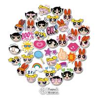 ราคา ʕ ᴥ ʔ พร้อมส่ง สติ๊กเกอร์กันน้ำขนาดเล็กลายสามสาว เดอะพาวเวอร์พัฟฟ์เกิลส์ Powerpuff Girls Small Waterproof Decoration Sticker (17019500966)