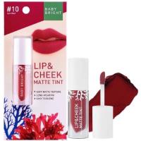 ราคา เบบี้ไบร์ท LIP CHEEK MATTE TINT เนื้อนุ่มละมุน ติดทน กันน้ำ เกลี่ยง่ายไม่ตกร่อง ปริมาณ 2 4 g มี 12 สีให้เลือก (24110530640)