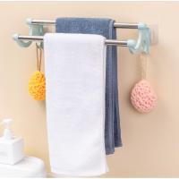 ราคา ราวตากผ้า ที่ตากผ้าเช็ดตัว 2 ชั้น ราวแขวนผ้าในห้องน้ำ ที่แขวนผ้า ติดผนังไม่ต้องเจาะรู แข็งแรง (24654837526)
