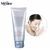 ราคา Mistine Double Foam With Cleanser and Whitener มิสทิน ดับเบิ้ล โฟม โฟมล้างหน้า โฟมทำความสะอาดผิวหน้า 100 ก โฟม Extra Scrub 85 กรัม (23351708217)