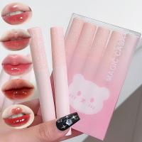ราคา 5pcs set lipstick matte waterproof lip gloss set lip clay lipstick lipstick matte lip glaze long lasting color lip gloss waterproof moisturizing non fading non sticky cup lipstick (24554599440)