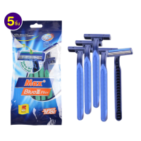 ราคา ที่โกนหนวด มีดโกน MAX ใบมีด 2 ชั้น ด้ามมีดโกน 1 ซองมี 5 ชิ้น ด้ามสีเหลือง อุปกรณ์กำจัดขน ใบมีดโกน และด้าม ราคาถูกสุดๆ By FullCart (24455435454)