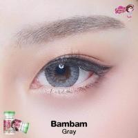 ราคา คอนแทคเลนส์ รุ่น Bambam ยี่ห้อ Pretty doll ตาโต มีสี เทา ตาล สายตาปกติ (17437557140)