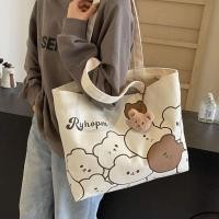 ราคา พร้อมส่งจากไทย กระเป๋าผ้า มีซิป กระเป๋าผ้าแคนวาส กระเป๋าสไตล์เกาหลีลายน่ารัก D (24611817180)