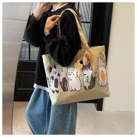 ราคา พร้อมส่งจากไทย กระเป๋าผ้า มีซิป กระเป๋าผ้าแคนวาส กระเป๋าสไตล์เกาหลีลายน่ารัก C1 (24812221352)