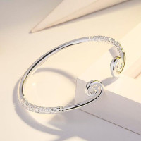 ราคา สร้อยข้อมือเงิน925หรูหรากำไลข้อมือสำหรับผู้หญิงผู้ชายของขวัญเครื่องประดับงานแต่งงาน (14571682602)