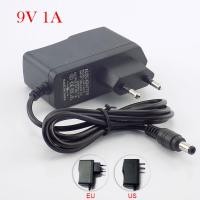 ราคา QKKQLA 9V 1A Power Adapter AC 100V 240V to DC 1000Ma 1M Cable Power Supply Adapter Converter Adapter 5 5x2 5mm Switch Power (20304103738)