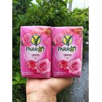 ราคา พร้อมส่ง สบู่นกแก้ว พฤกษานกแก้ว PARROT สบู่ก้อน นกแก้ว กลิ่นกุหลาบ 105 ก แพ็ค 4 (24449060239)