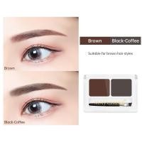 ราคา ที่เขียนคิ้วตลับ คิ้วฝุ่นอัดแข็งตลับ กันน้ำ สไตล์เกาหลี Makeup 3in1 Eyebrow Powder (23730628558)