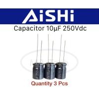 ราคา 10uf 250v คาปาซิเตอร์ 10uf250v Capacitor 250v 10uf ตัวเก็บประจุไฟฟ้า ตัว C ขนาด 10 0x12 0mm 1 ชุด มีจำนวน 3 ชิ้น (7654778955)