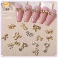 ราคา DYHF 10pcs Silver Alloy Diamond Rhinestone Pearl Diy Manicure Diamond Nail Art Charm Jewelry Nail Art Decoration For Nail Salon 20 Styles (23762465950)