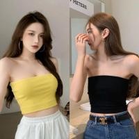 ราคา MX 5 เสื้อเกาะอก ไม่มีฟองน้ำ สีพื้น ยืดพอดีตัว สีสันสดใสมินิมอล (22581106387)