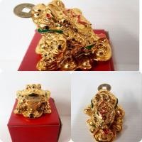 ราคา กบ กบสามขา กบทองคาบเหรียญ คางคก3ขา เรซิ่นทองเค ขนาดความสูง 4cm กว้าง4 5cm พร้อมส่ง (7833123048)