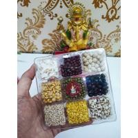 ราคา ข้าวสาร 9 สี ข้าวอักษัต ธัญพืชมงคล 9 ชนิด แบบถาด ถวายเทพ (21481575577)