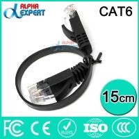 ราคา สายแลน CAT6 แบบแบน สีดำ ยาว 15cm 25cm 50cm 1m 2m cable CAT6 Flat UTP Ethernet Network Cable RJ45 Patch LAN cable black color (878636006)